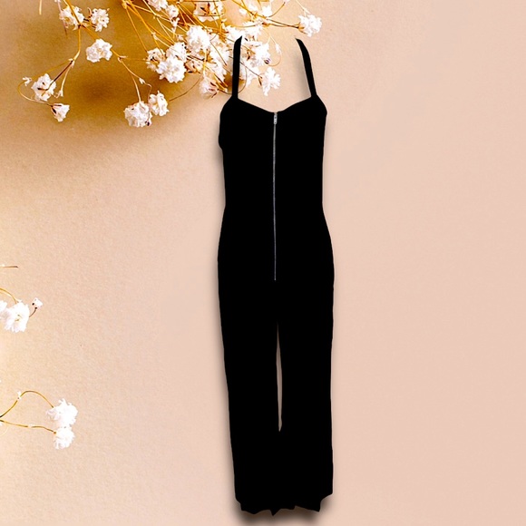 IHeart Halter Zip Overalls, Black - Picture 1 of 10